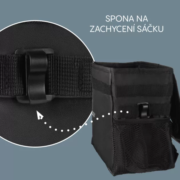 Zopa Vízálló autós hulladékgyűjtő fedéllel - Black