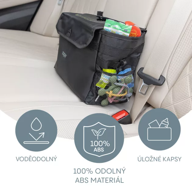 Zopa Vízálló autós hulladékgyűjtő fedéllel - Black