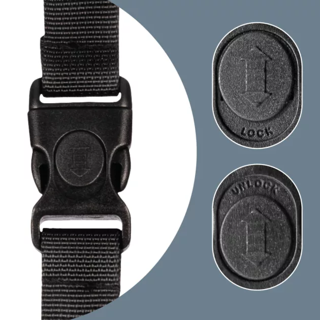 Zopa Deluxe biztonsági öv rögzítő csipesz autósüléshez - Black