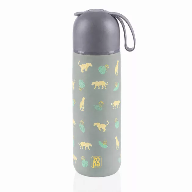 ZOPA 400 ml-es termosz szilikon fogantyúval Wild Gepard