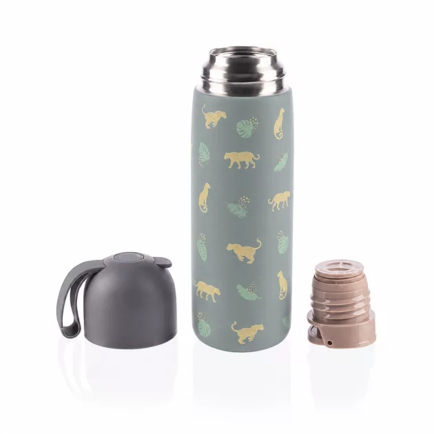 ZOPA 400 ml-es termosz szilikon fogantyúval Wild Gepard