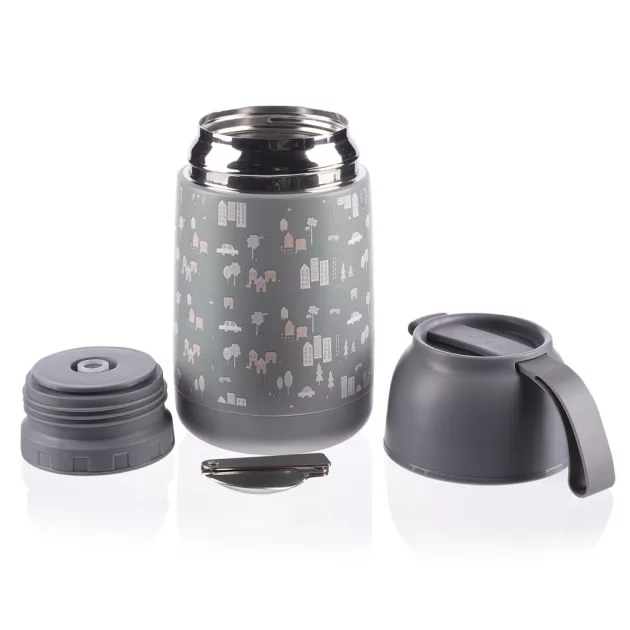 Zopa 620 ml-es ételtermosz szilikon tartóval - City