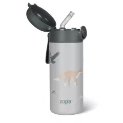   Zopa 350 ml-es termosz szívószállal és szilikon fogantyúval - Mountains