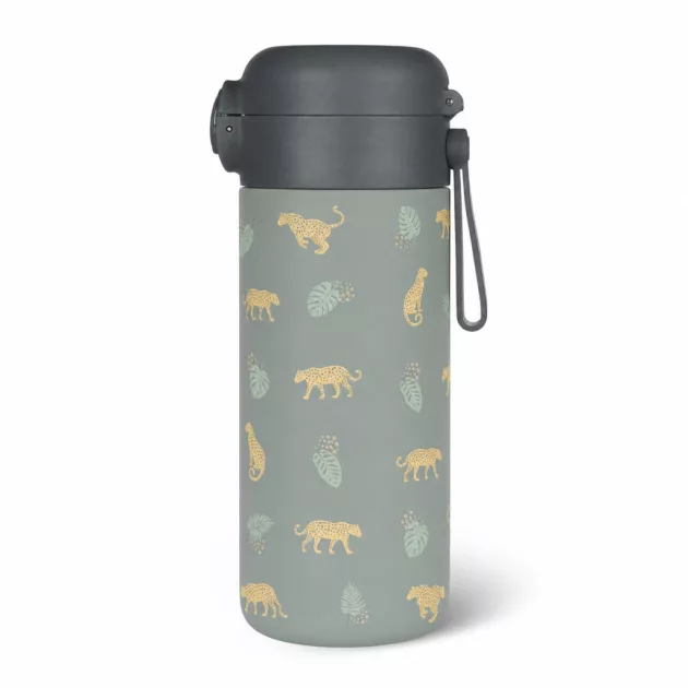 ZOPA 350 ml-es termosz szívószállal és szilikon fogantyúval Wild Gepard
