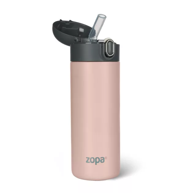 Zopa 400 ml-es termosz szívószállal - Candy pink