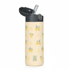 ZOPA 400 ml-es termosz szívószállal Limoncello