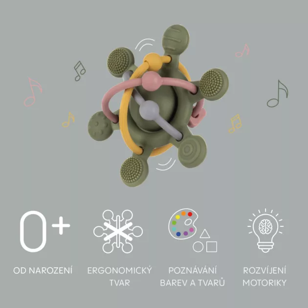Zopa Szilikon csörgő - Multicolor