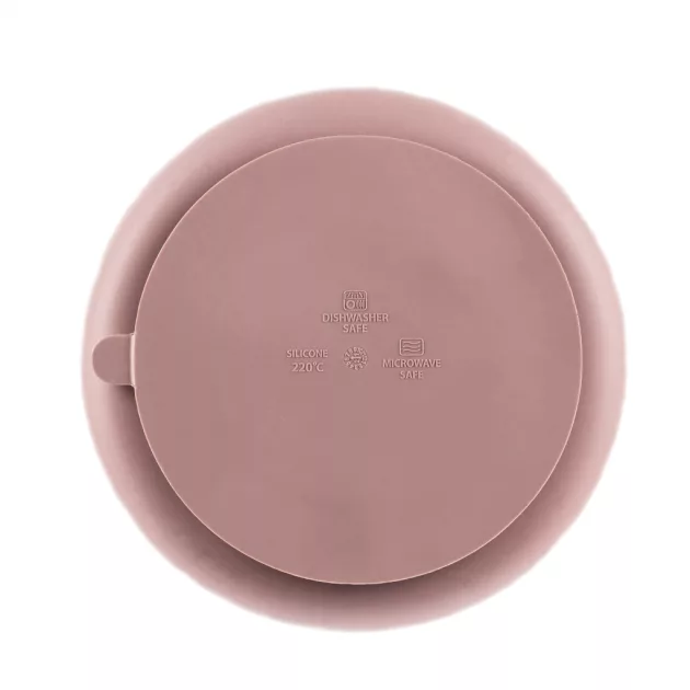 Zopa Szilikon osztott tányér tapadókoronggal - Old Pink