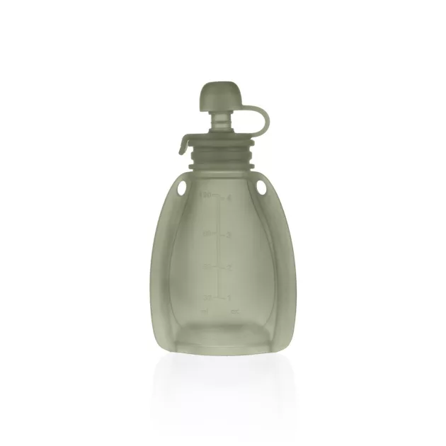 Zopa Szilikon újratölthető bébiétel tasak - Transparent Green