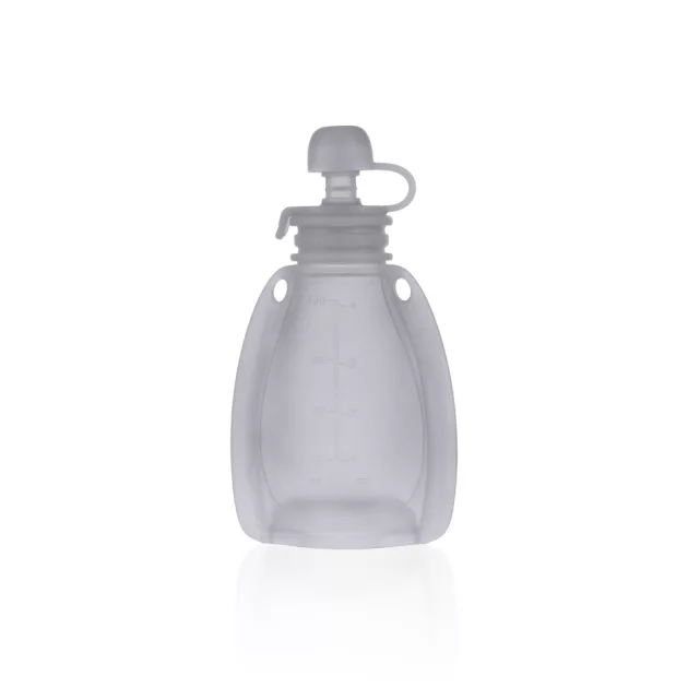 Zopa Szilikon újratölthető bébiétel tasak - Transparent Grey