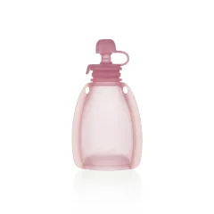   Zopa Szilikon újratölthető bébiétel tasak - Transparent Pink