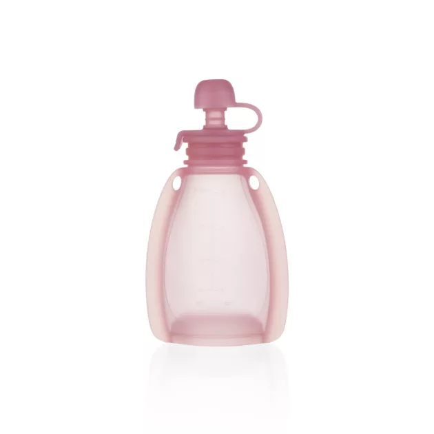Zopa Szilikon újratölthető bébiétel tasak - Transparent Pink