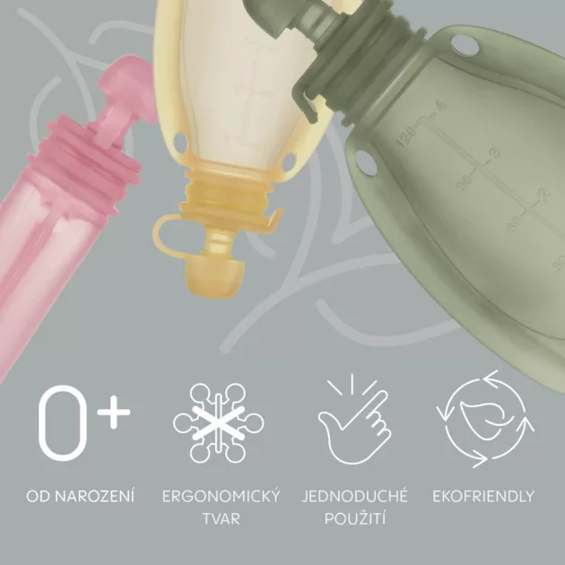 Zopa Szilikon újratölthető bébiétel tasak - Transparent Pink