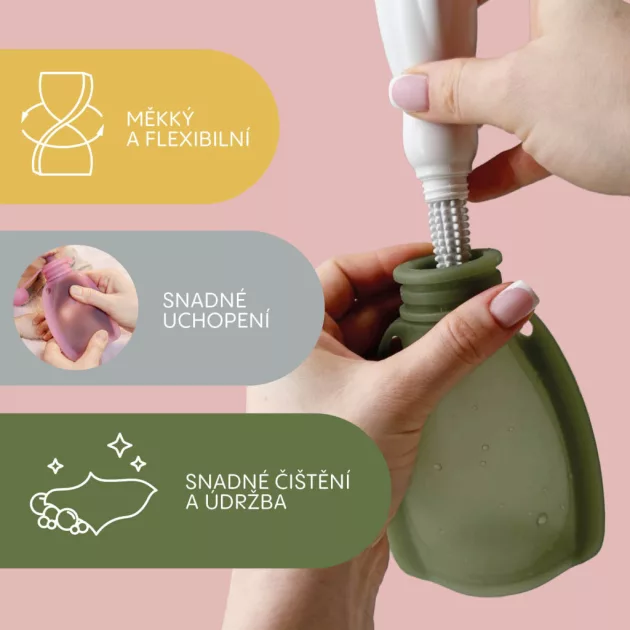 Zopa Szilikon újratölthető bébiétel tasak - Transparent Yellow