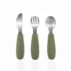Zopa Szilikon gyerek evőeszköz - Forest Green