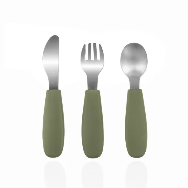 Zopa Szilikon gyerek evőeszköz - Forest Green