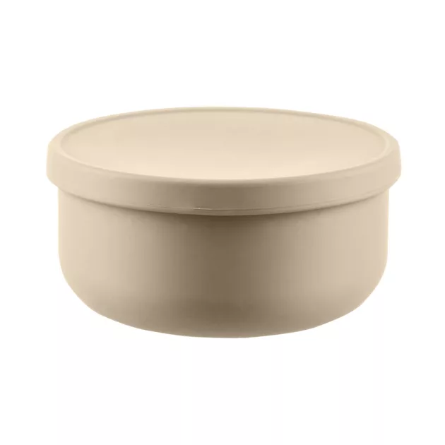 Zopa Szilikon tál fedővel - Sand Beige