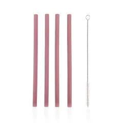 Zopa Szilikon szívószál 4 db - Old Pink