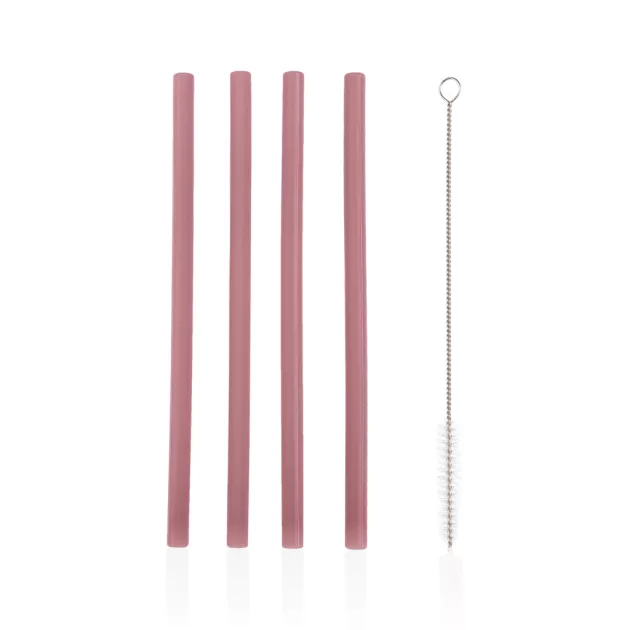 Zopa Szilikon szívószál 4 db - Old Pink