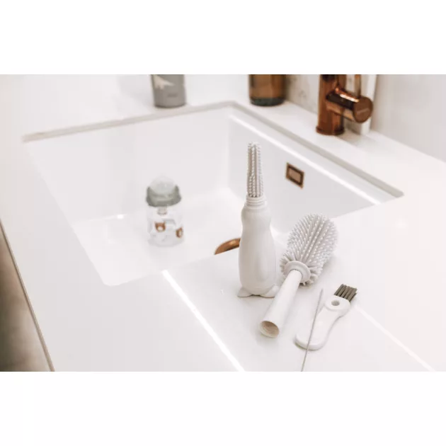 Zopa Szilikon palacktisztító kefe 3az1-ben - Light Grey
