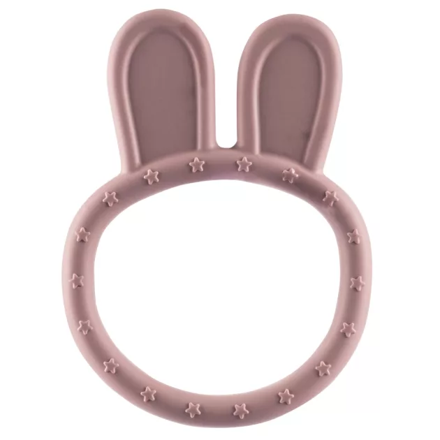 Zopa Szilikon rágóka Nyuszi - Old Pink