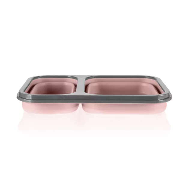 Zopa Szilikon uzsonnásdoboz kanállal (nagy) - Old Pink