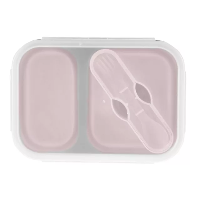 Zopa Szilikon uzsonnásdoboz kanállal (nagy) - Old Pink