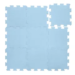 Zopa 9 db-os Puzzle habszőnyeg 30x30 cm - Floral Blue