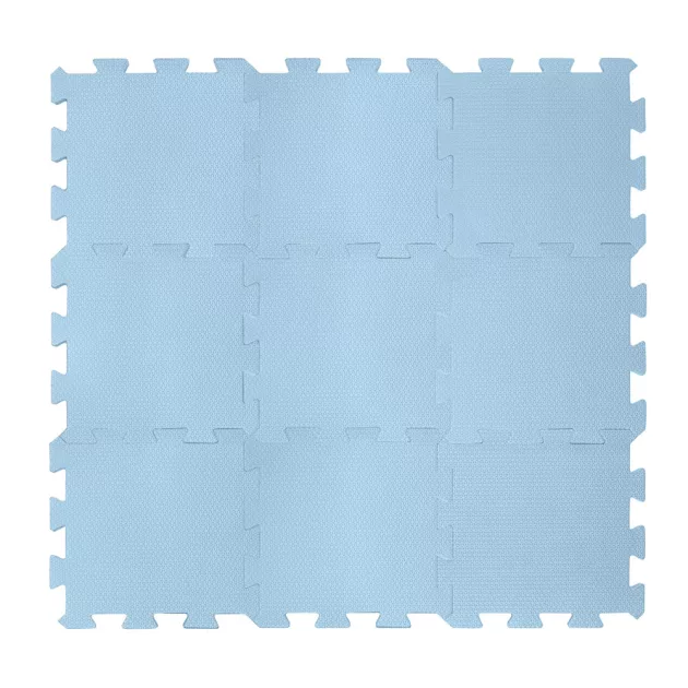 Zopa 9 db-os Puzzle habszőnyeg 30x30 cm - Floral Blue