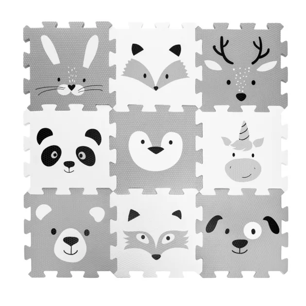 Zopa 9 db-os Puzzle habszőnyeg 30x30 cm - Forest