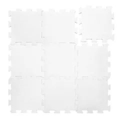Zopa 9 db-os Puzzle habszőnyeg 30x30 cm - Ivory Beige