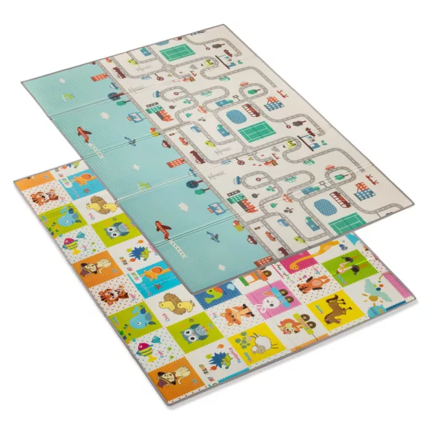 Zopa Multifunkciós összecsukható habszivacs játszószőnyeg – kétoldalas 200 × 150 cm - City