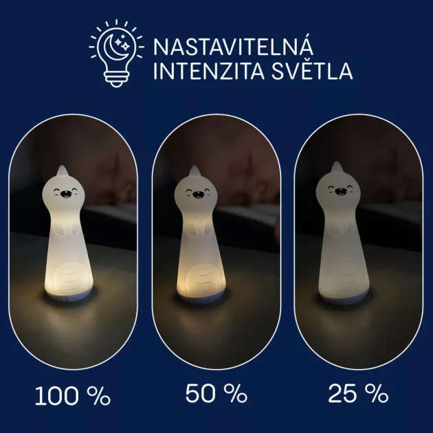 Zopa Szilikon LED éjszakai fény zseblámpa funkcióval - Dino