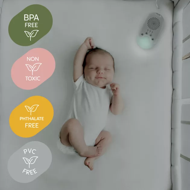Zopa Hordozható LED-es éjjeli fény, fehér zajjal és hangokkal White