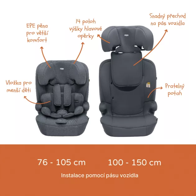 Zopa Alfa R129 gyerekülés - Grey