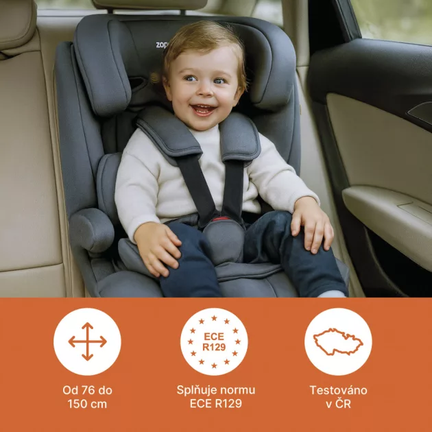 Zopa Alfa i-Size isofix gyerekülés - Grey