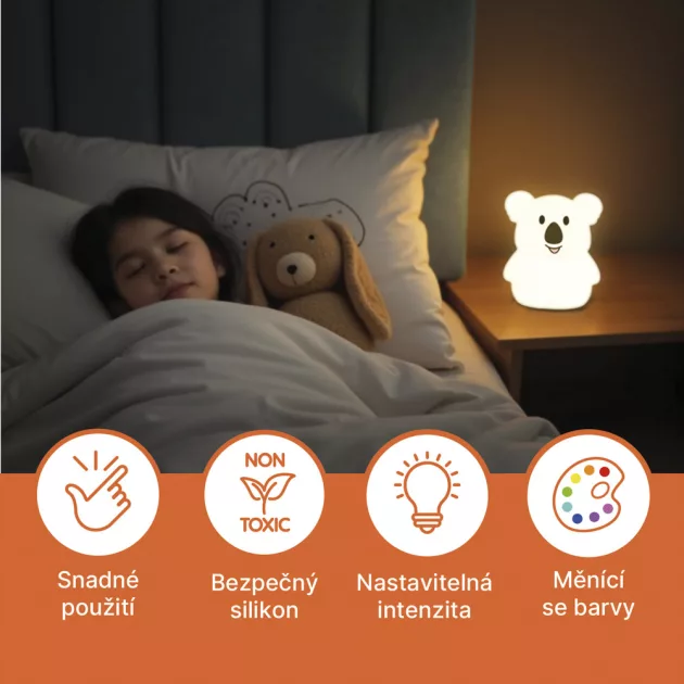 Zopa Szilikon LED Lámpa M-es méret - Panda