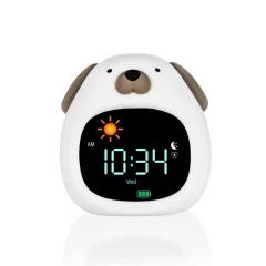   Zopa Szilikon gyermek ébresztőóra éjszakai fénnyel és zenével - Dog