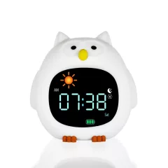   Zopa Szilikon gyermek ébresztőóra éjszakai fénnyel és zenével - Owl