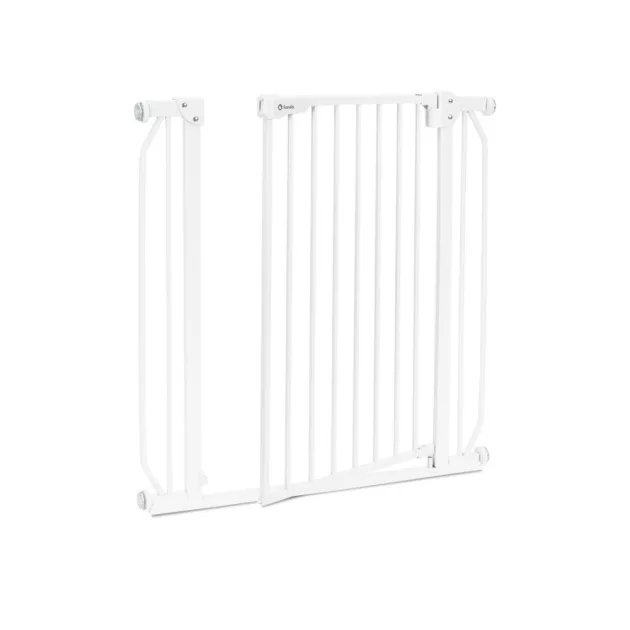 Lionelo Truus Slim biztonsági ajtórács - White (75-105 cm) 2 db toldóval!