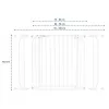 Lionelo Truus Slim biztonsági ajtórács - White (75-105 cm) 2 db toldóval!