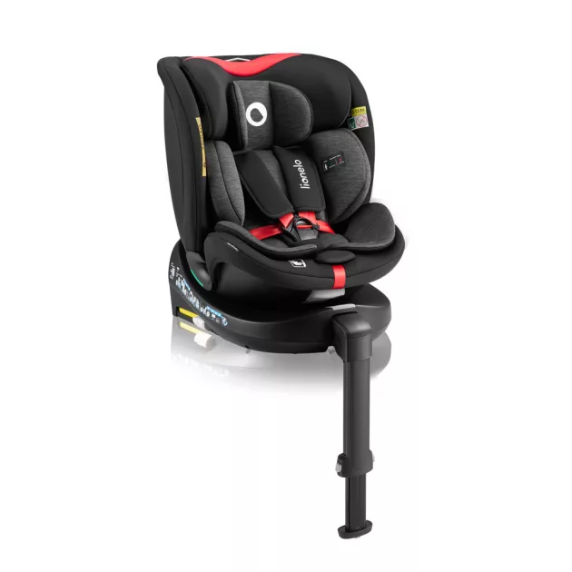 Lionelo Navy I-Size 360° forgatható ISOFIX gyermekülés 40-150cm - Black Red