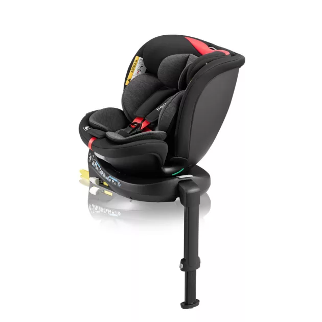 Lionelo Navy I-Size 360° forgatható ISOFIX gyermekülés 40-150cm - Black Red
