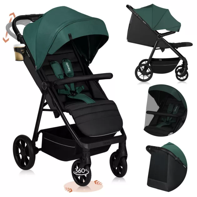 Lionelo Mira sport babakocsi - Green Emerald