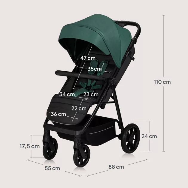 Lionelo Mira sport babakocsi - Green Emerald