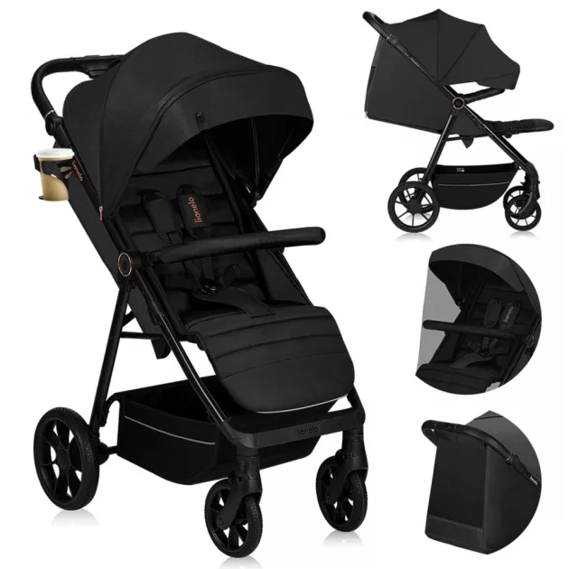 Lionelo Mira sport babakocsi - Black Onyx
