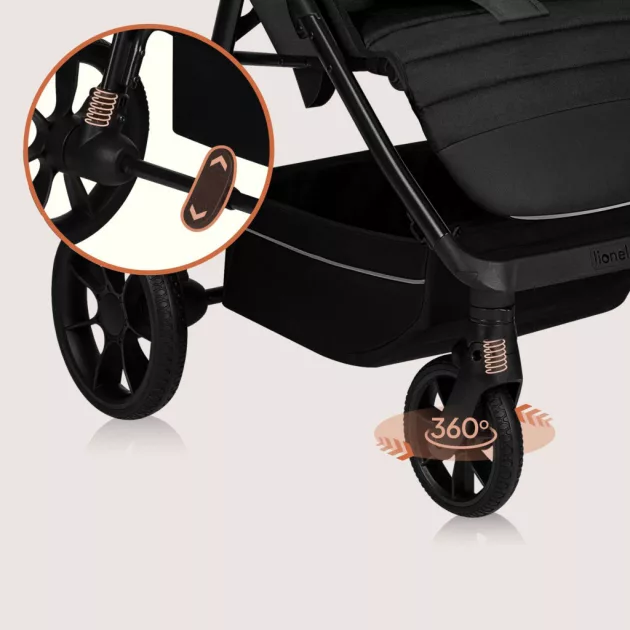 Lionelo Mira sport babakocsi - Black Onyx