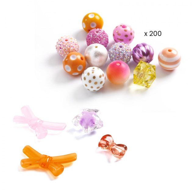 Djeco Ékszerkészítő készlet - Buborék gyöngyök, arany - Bubble beads, Gold
