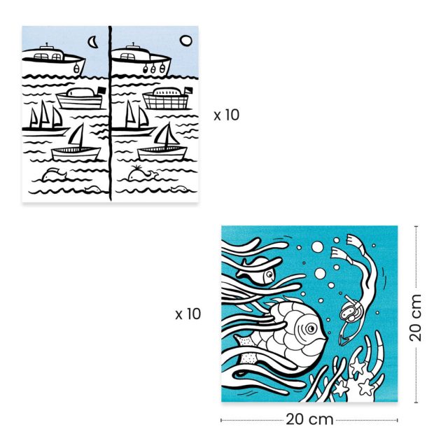 Djeco: Design by Meglepetés adagoló színező - Óceán - Coloring dispenser, Ocean