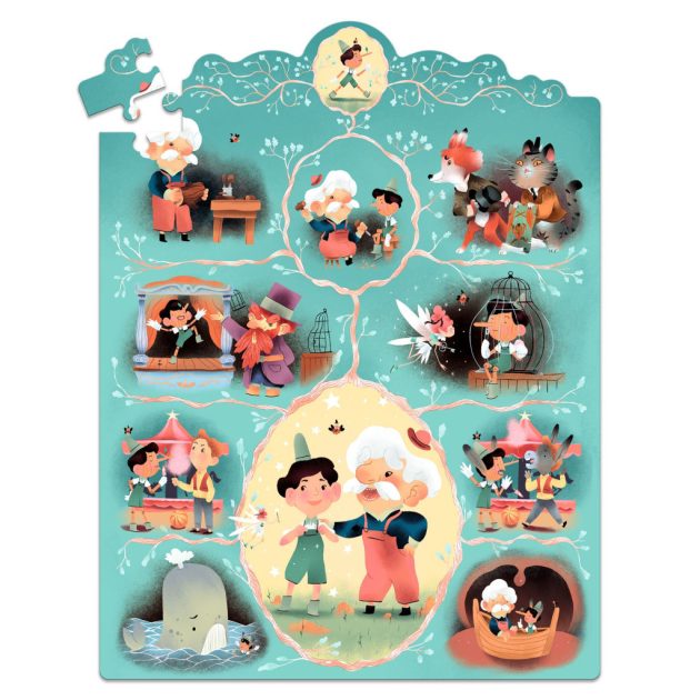 Djeco Mese puzzle - Pinokkió, 54 db-os - Pinocchio